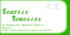 beatrix nemcsics business card